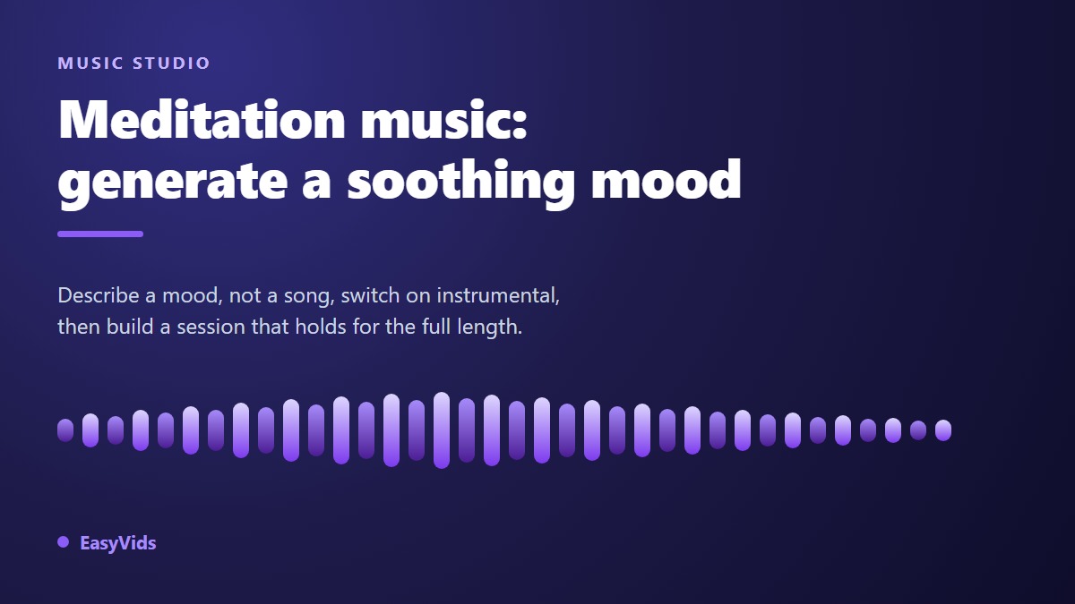 Meditation Music Generator: Create Calming Tracks for Your Channel