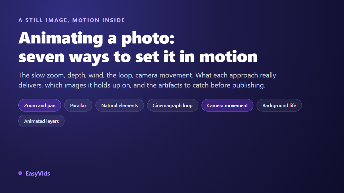 Animate a Photo with AI: 7 Ways to Put a Still Image in Motion