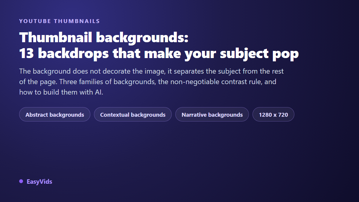 Thumbnail Backgrounds: 13 Ideas That Make Your Subject Pop