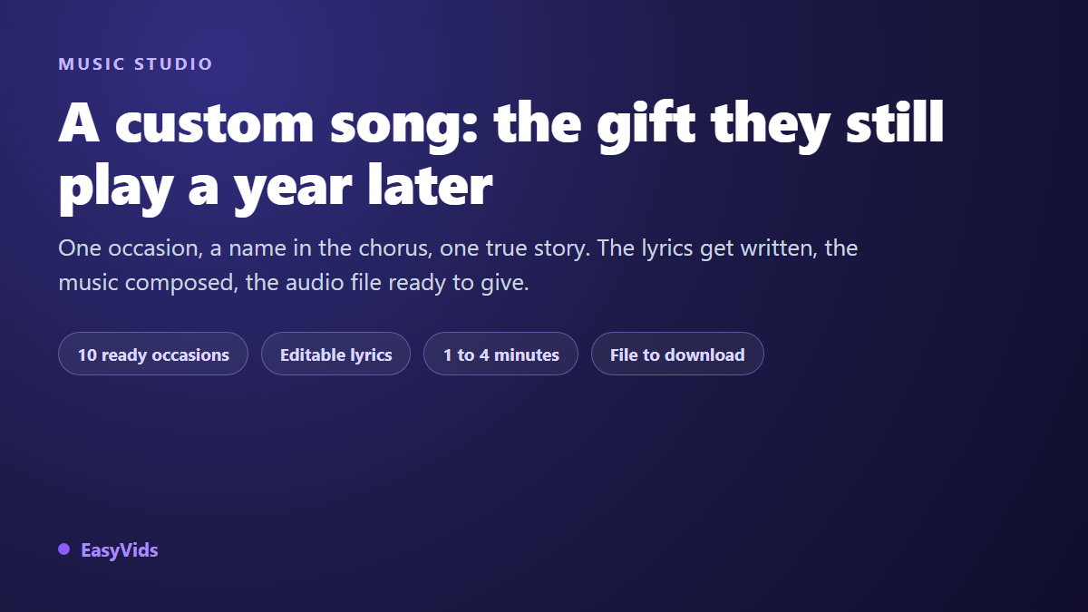 Custom Song Generator: A Personalized Song for Any Occasion