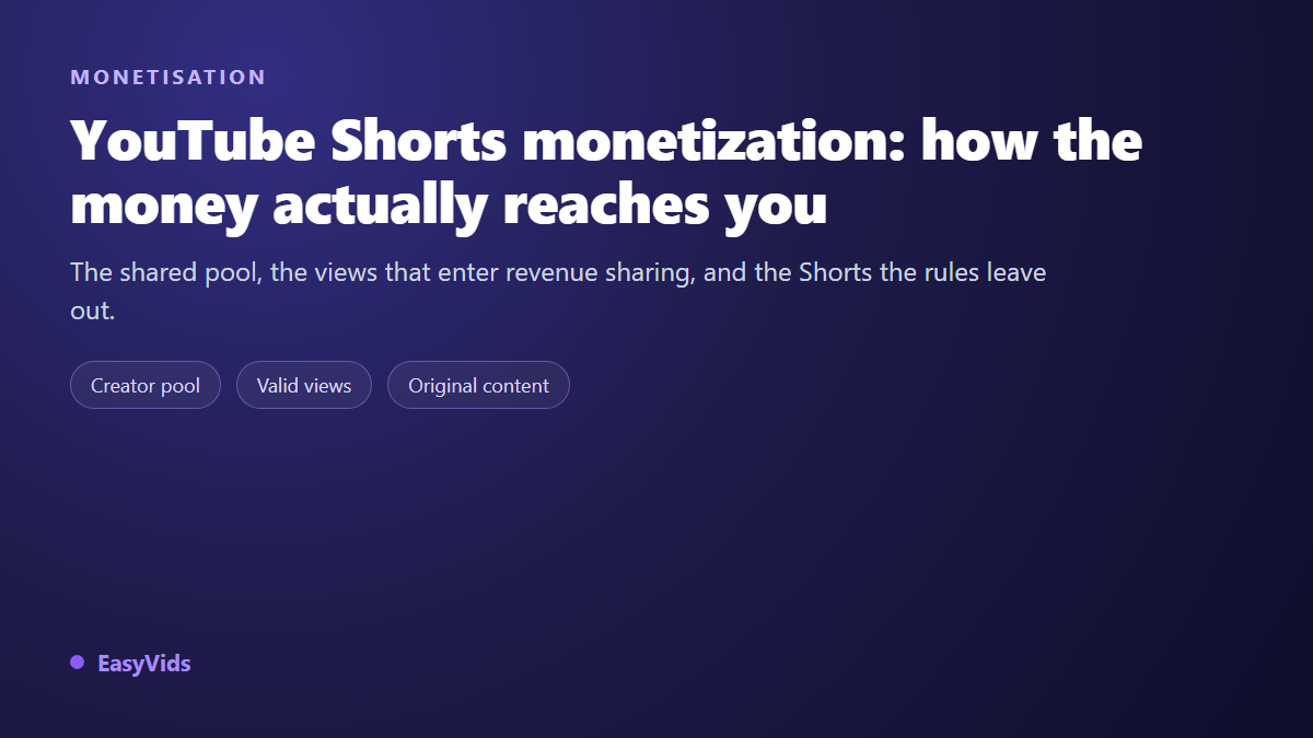 YouTube Shorts Monetization: How It Really Works (And Which Shorts Count)