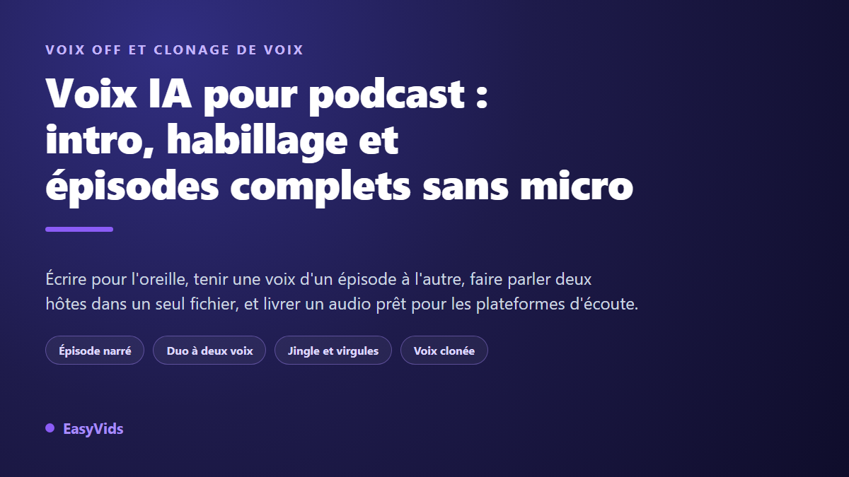 AI Voice for Podcasts: Intros, Narration and Full Episodes Without a Mic