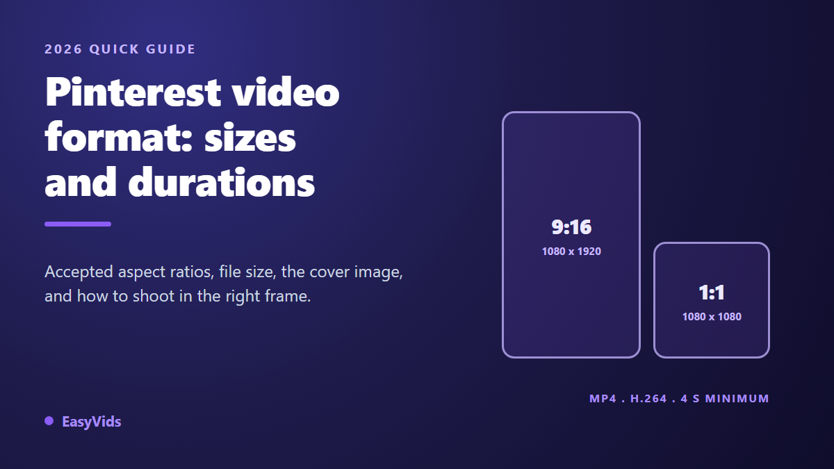 Pinterest Video Size: Pin Dimensions and Length Requirements in 2026