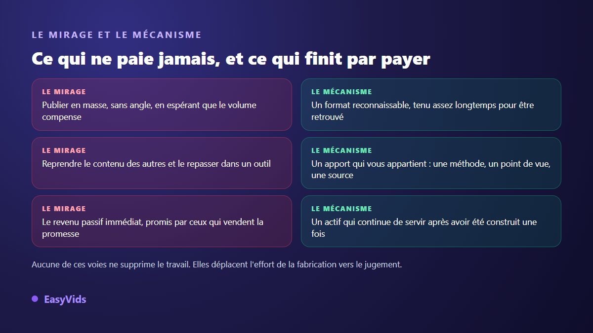 Comparaison entre les mirages de la monétisation IA et les mécanismes qui fonctionnent réellement