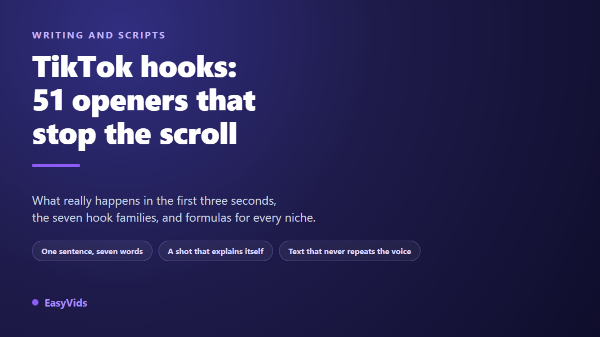 51 TikTok Hooks That Stop the Scroll (Sorted by Niche)