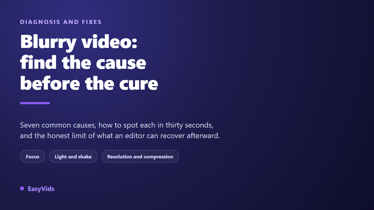 How to Fix a Blurry Video: 7 Common Causes and Real Solutions