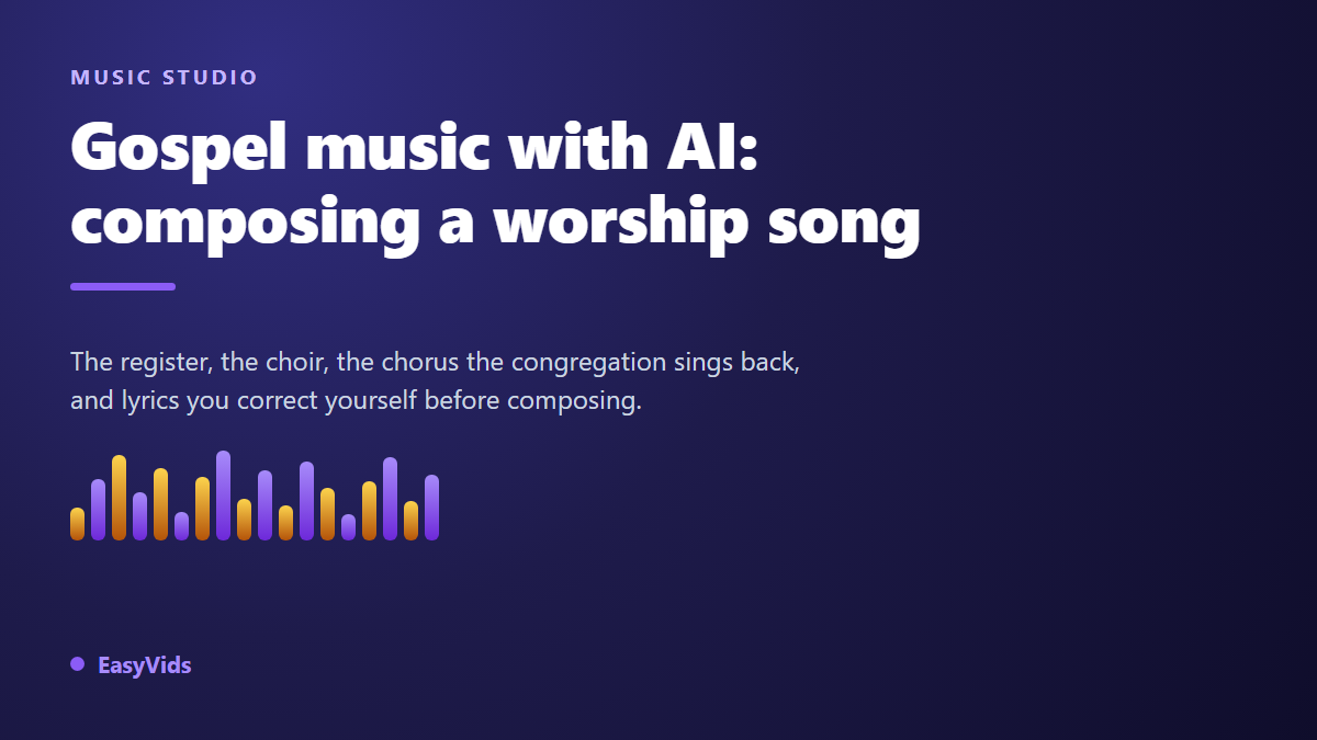 AI Gospel Music Generator: Create Worship Songs With Choir and Piano
