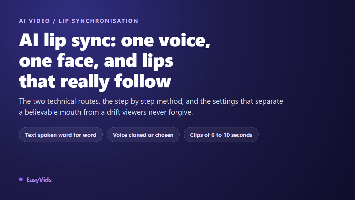 Lip Sync AI: Sync Any Voice to a Talking Face (Step by Step)