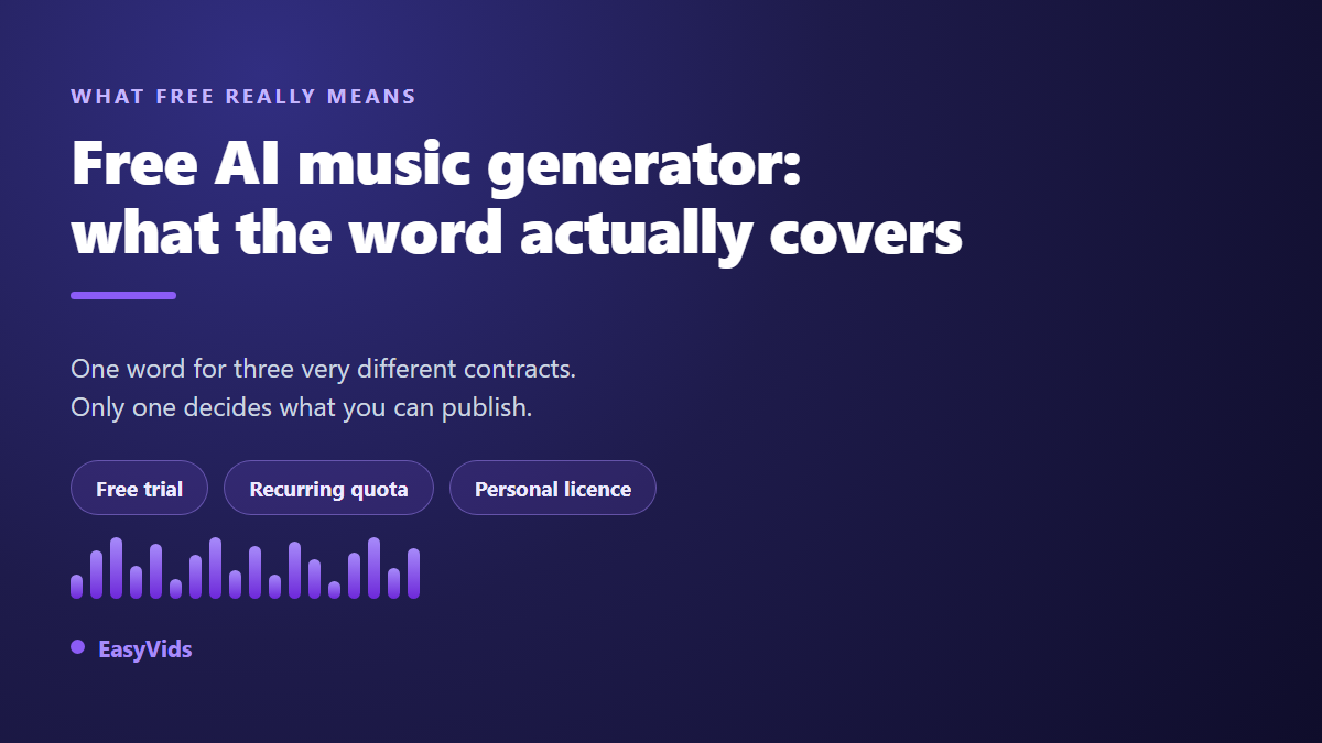 Free AI Music Generators: What You Actually Get (Limits, Rights, Watermarks)