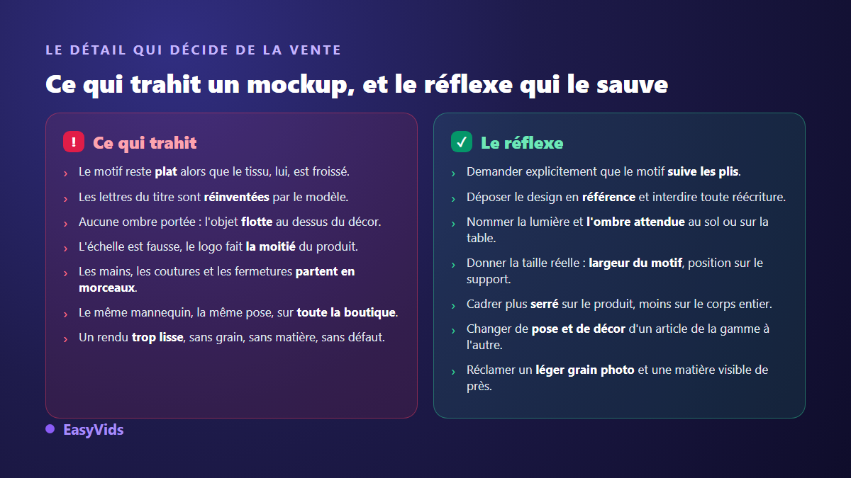 Erreurs fréquentes sur un mockup généré par IA et les réflexes de prompt qui les corrigent
