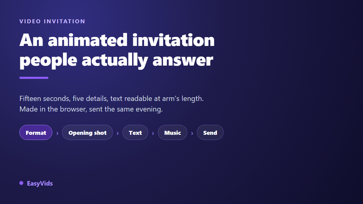 Video Invitation Maker: Create Animated Invites for Any Event