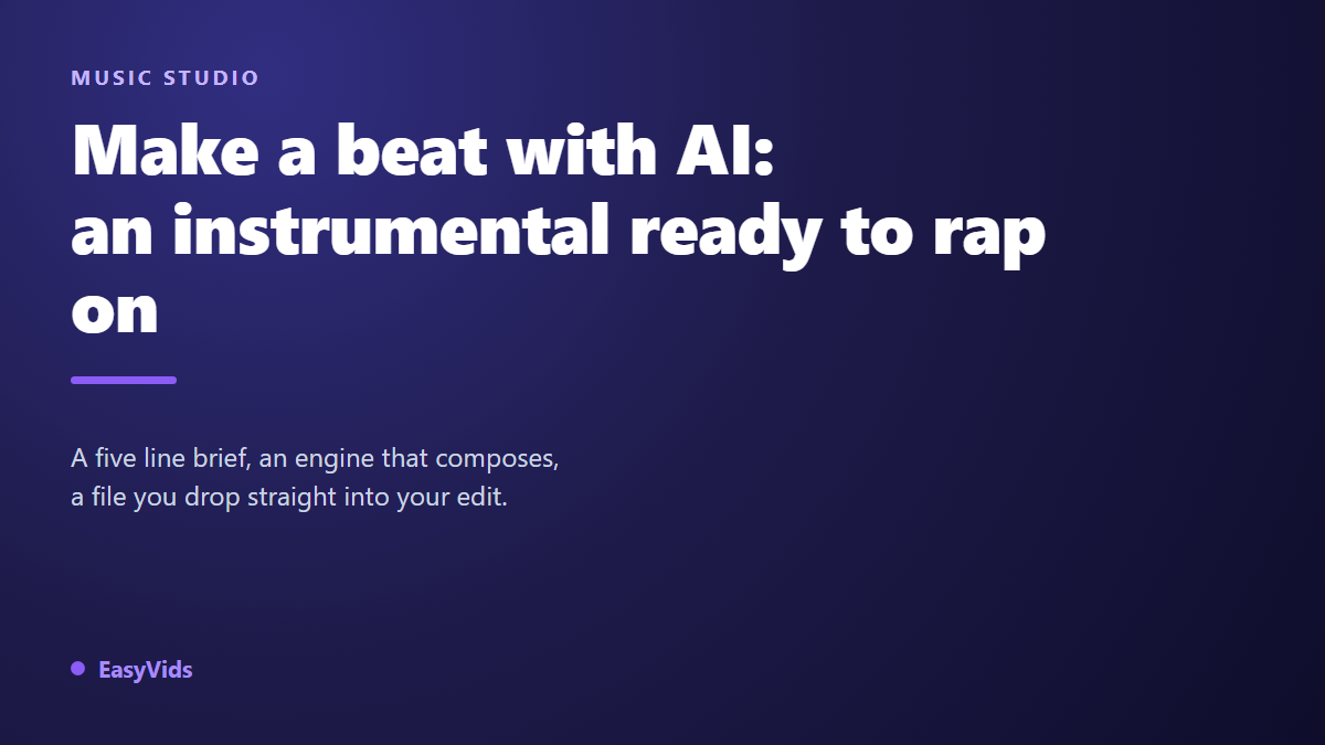 AI Beat Maker: Produce a Professional Instrumental With Zero Gear