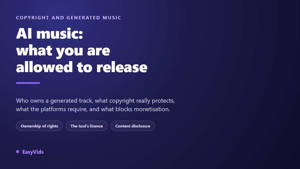 AI Music and Copyright: What You Are Allowed to Publish