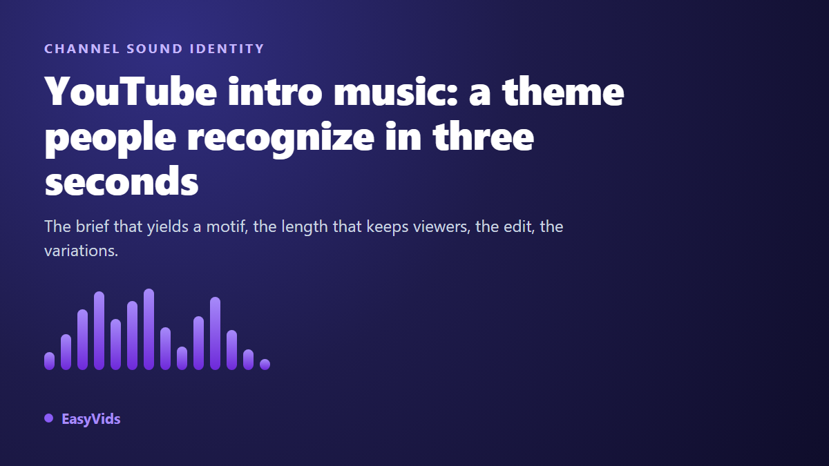 Intro Music for YouTube: Make a Signature Sound for Your Channel With AI