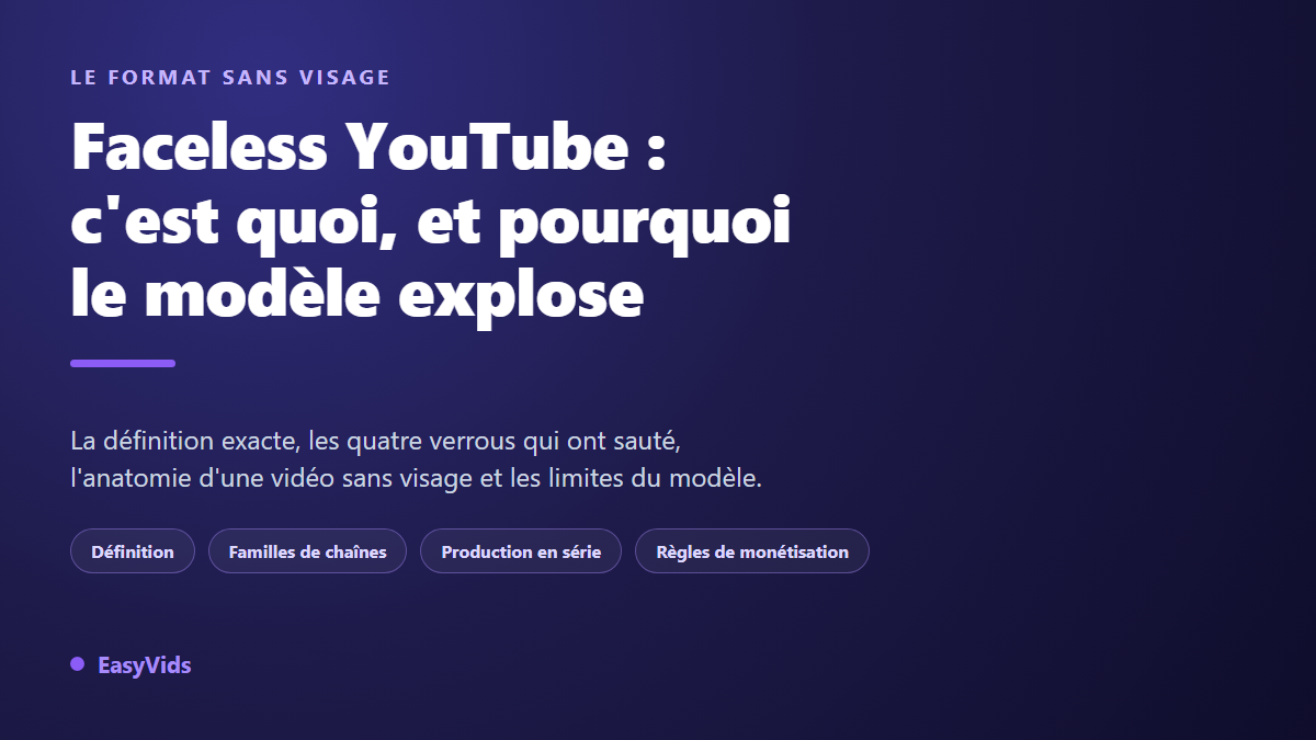 Faceless YouTube : c'est quoi et pourquoi le modèle explose