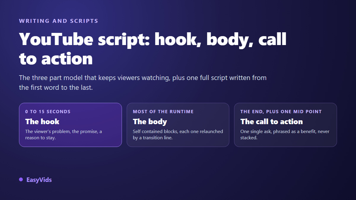 How to Write a YouTube Script That Keeps Viewers Watching (Hook, Body, CTA)