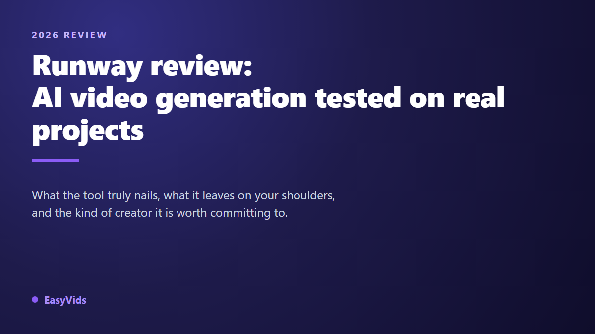 Runway Review 2026: AI Video Generation Tested on Real Projects