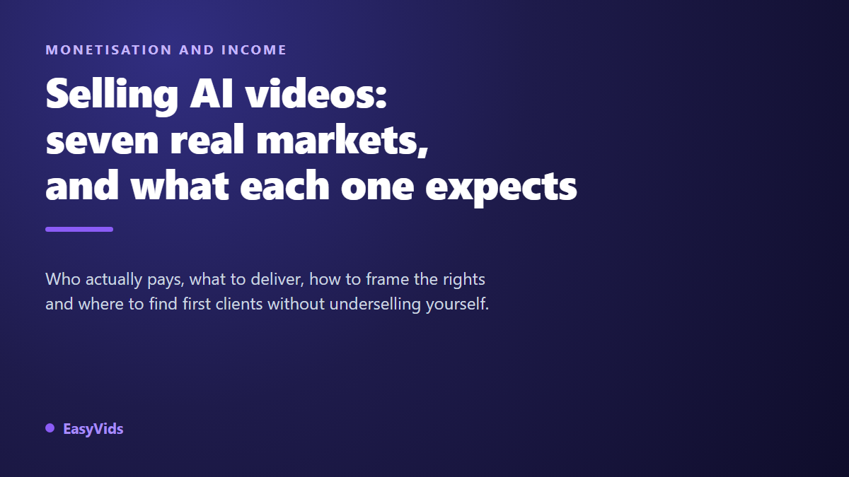 How to Sell AI-Generated Videos: 7 Real Ways to Find Paying Clients