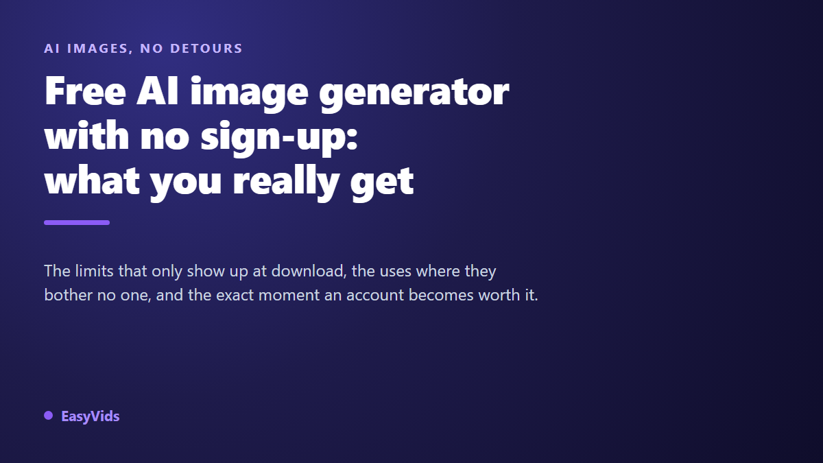 Free AI Image Generators Without Sign Up: What You Actually Get