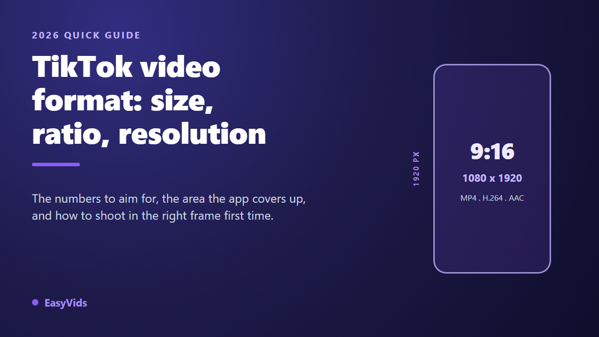 TikTok Video Size in 2026: Exact Dimensions, Aspect Ratio and Resolution