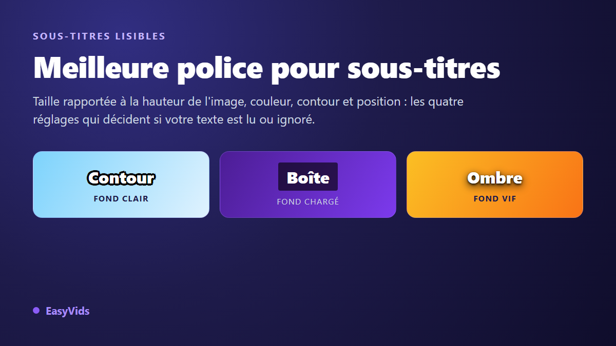Meilleure police pour sous-titres : tailles, couleurs et lisibilité par plateforme
