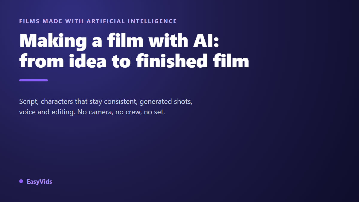 How to Make a Movie With AI: From One Idea to a Finished Film