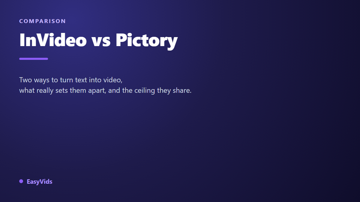 InVideo vs Pictory: Which Text to Video Tool Wins in 2026