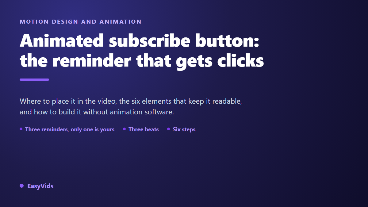 YouTube Subscribe Button Animation: Add the Overlay That Converts Viewers