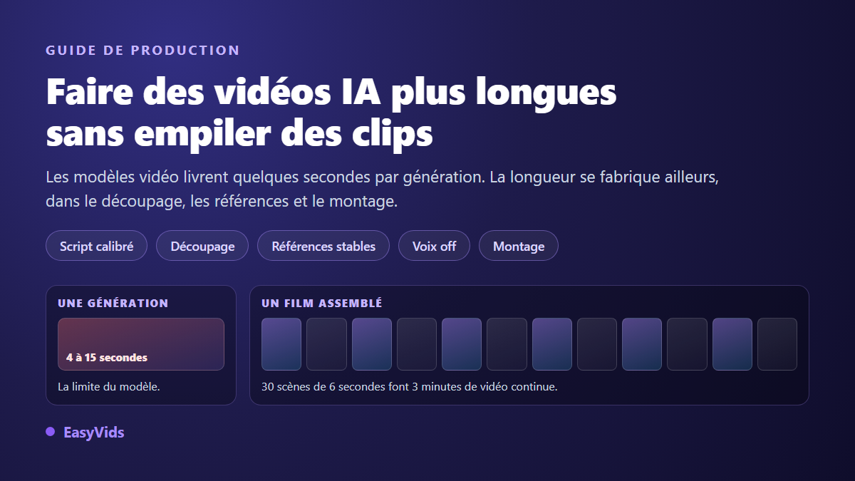 Vidéo IA longue : dépasser les clips de quelques secondes et produire une vraie vidéo