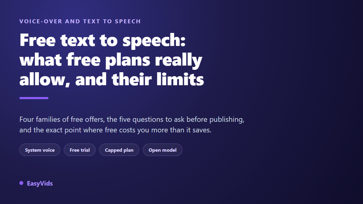 Free AI Voice Generator: What You Actually Get Without Paying