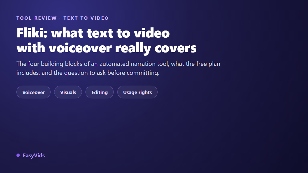 Fliki Review 2026: What Text to Video With AI Voices Really Covers